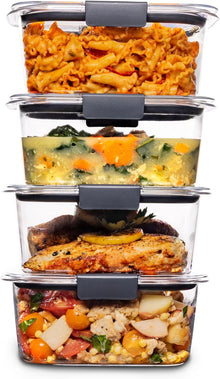 4-Piece Smart Seal Glass Rectangle Container 1100-ml each